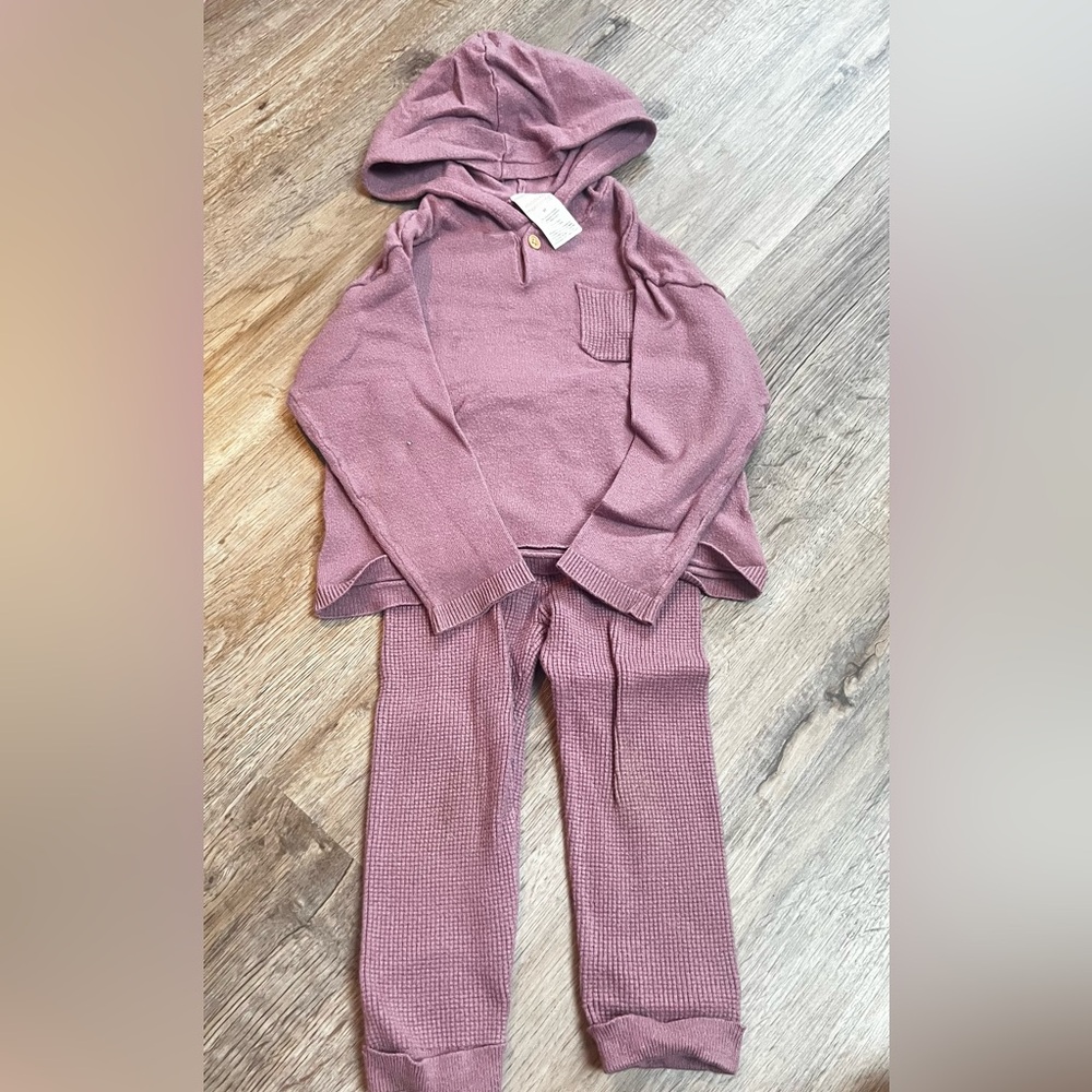 Cozy Mauve Knit Sweater and Pants Set